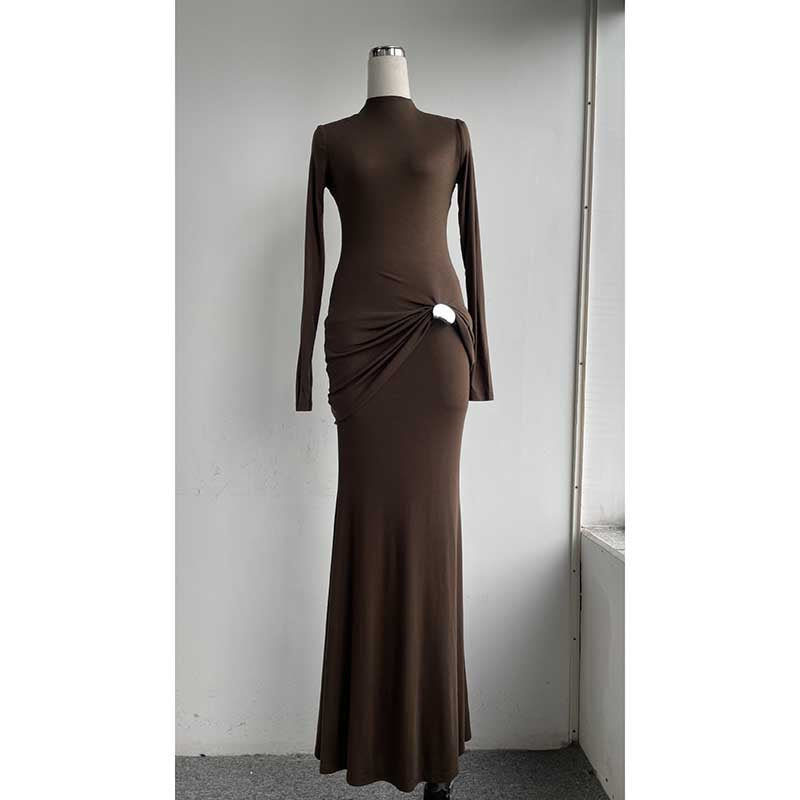 Ruch Bodycon Long Sleeve Maxi Dress Long Evening Dresses
