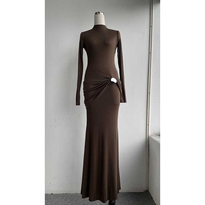 Ruch Bodycon Long Sleeve Maxi Dress Long Evening Dresses