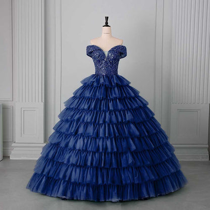 Tulle Layered Ball Gown Wedding Dress With Sweetheart Neckline