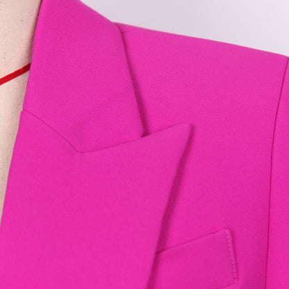 Women's One Button Blazer and Flare Pants Set – Chic Two Piece Fashion Suit