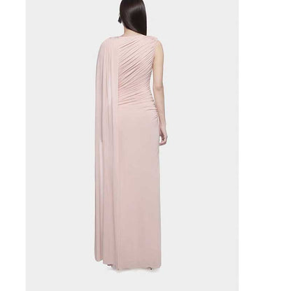 Shawl Ruched Draped Maxi Dress Long Evening Dress