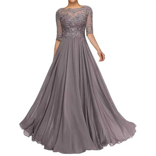 Lace Mother of The Bride Dresses 3/4 Sleeves Event Dresses