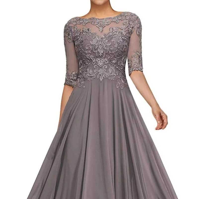 Lace Mother of The Bride Dresses 3/4 Sleeves Event Dresses