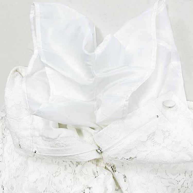 One Button Pantsuit Lace Wedding Sut Slim Fit Formal Set