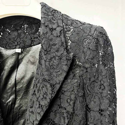 One Button Pantsuit Lace Wedding Sut Slim Fit Formal Set