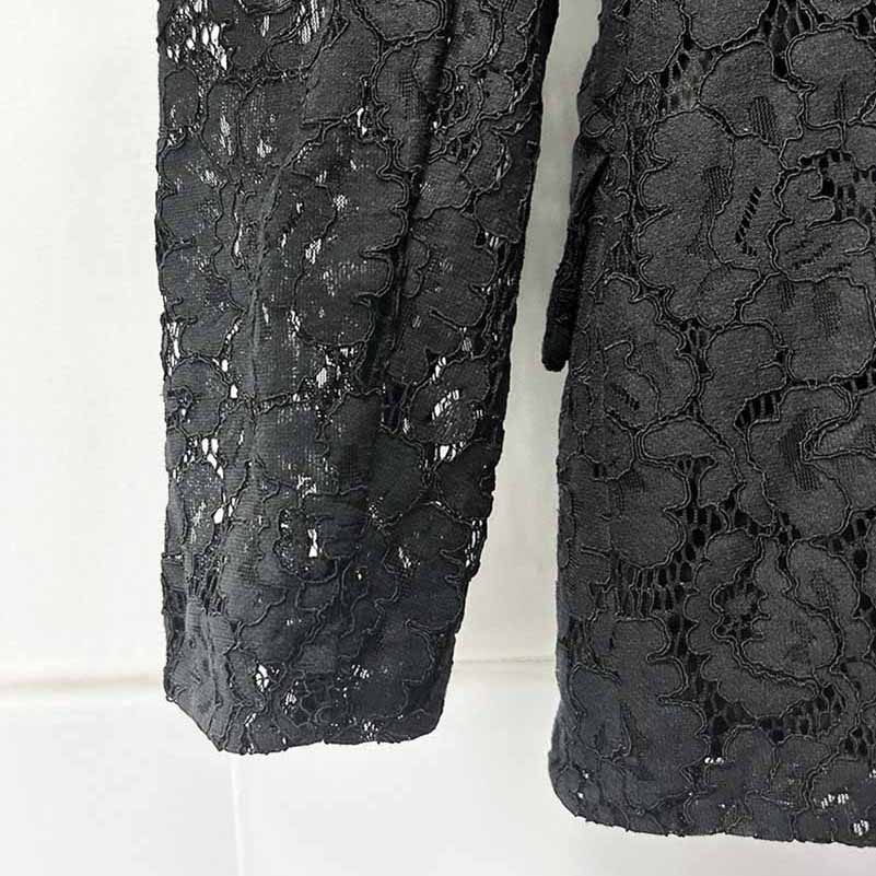 One Button Pantsuit Lace Wedding Sut Slim Fit Formal Set