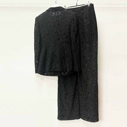 One Button Pantsuit Lace Wedding Sut Slim Fit Formal Set