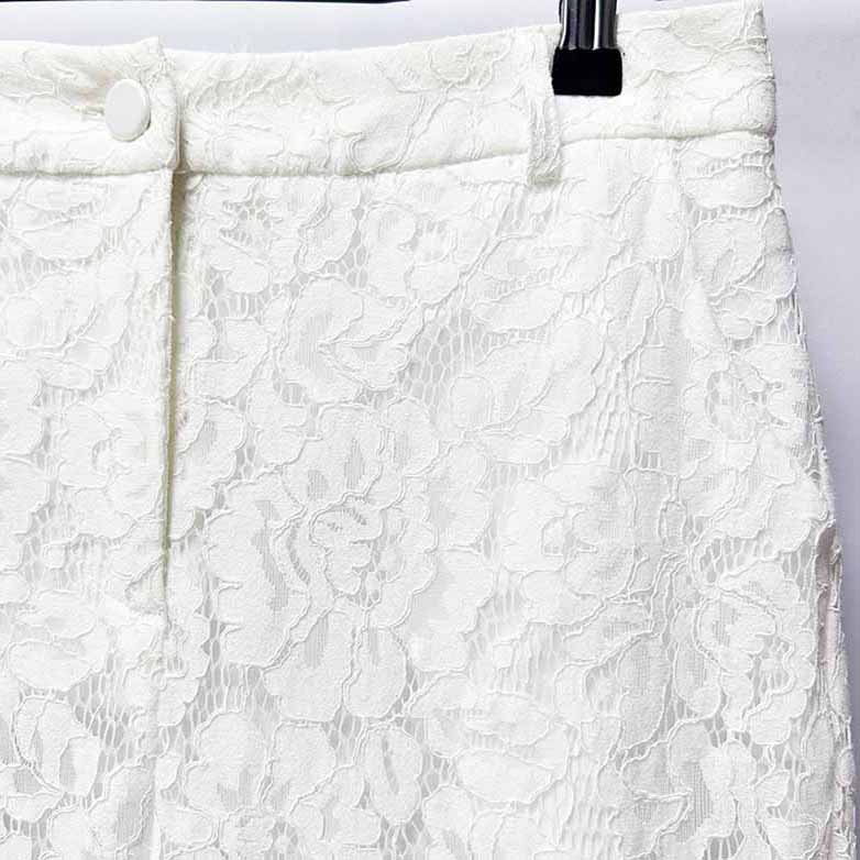 One Button Pantsuit Lace Wedding Sut Slim Fit Formal Set