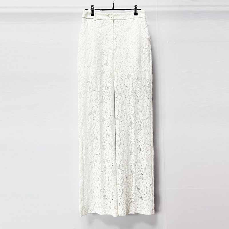 One Button Pantsuit Lace Wedding Sut Slim Fit Formal Set