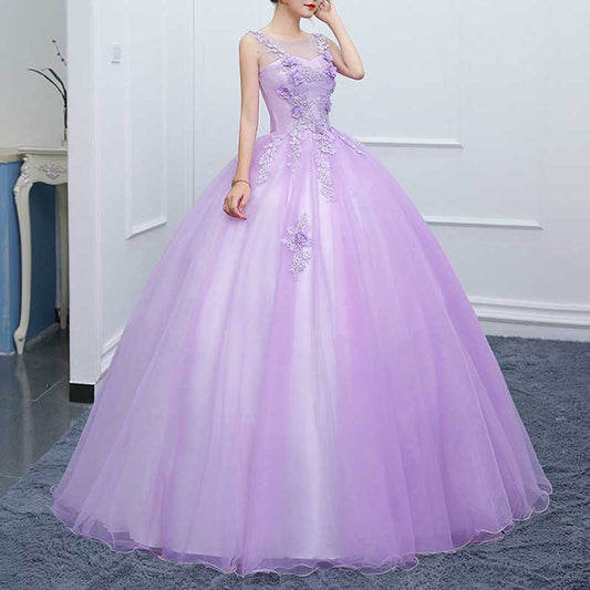 Lavender Ball Gown Quinceanera Dress Princess Prom Dress