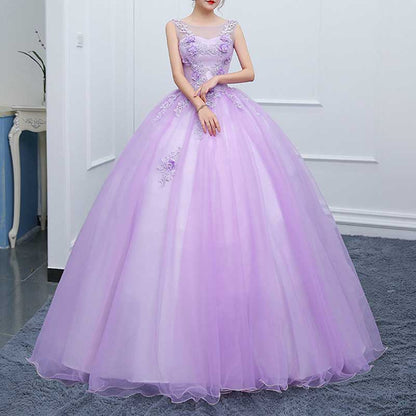 Lavender Ball Gown Quinceanera Dress Princess Prom Dress