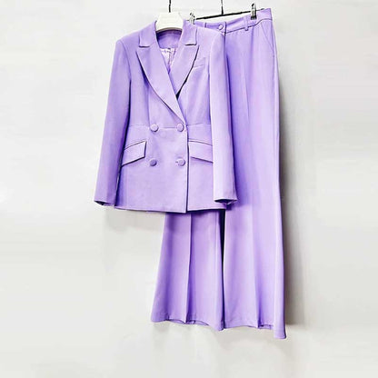 Wide Leg Pantsuit Lavender Formal Event Suit