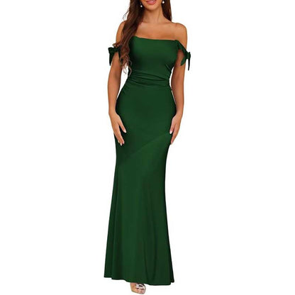 Mermaid Bridesmaid Dresses Satin Long Prom Dress Formal Evening Party Gowns