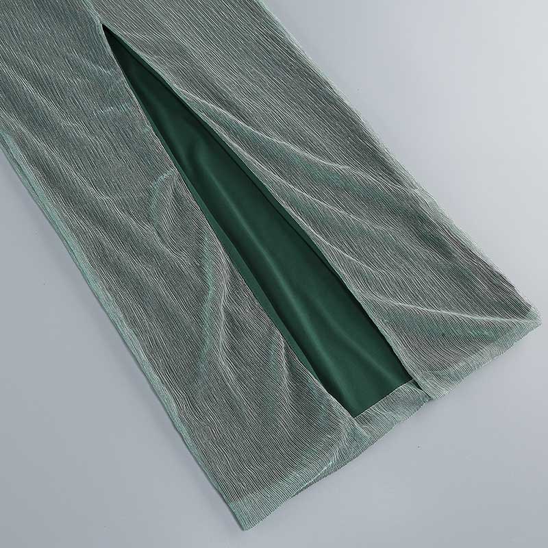 Emerald Green Halter Strap Maxi Dress Ball Prom Dress