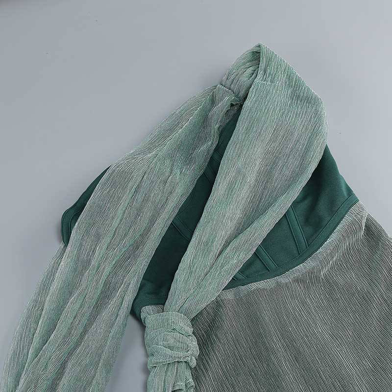 Emerald Green Halter Strap Maxi Dress Ball Prom Dress