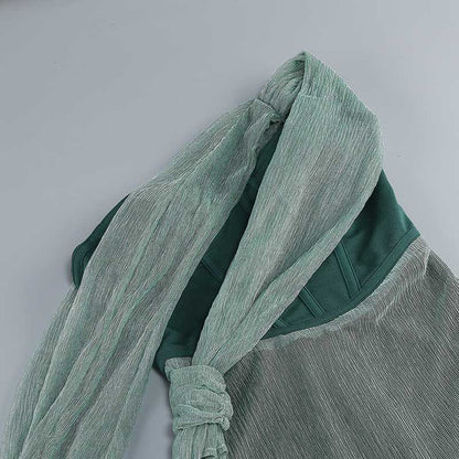 Emerald Green Halter Strap Maxi Dress Ball Prom Dress