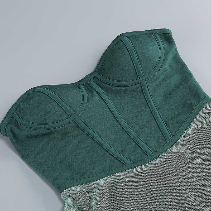 Emerald Green Halter Strap Maxi Dress Ball Prom Dress