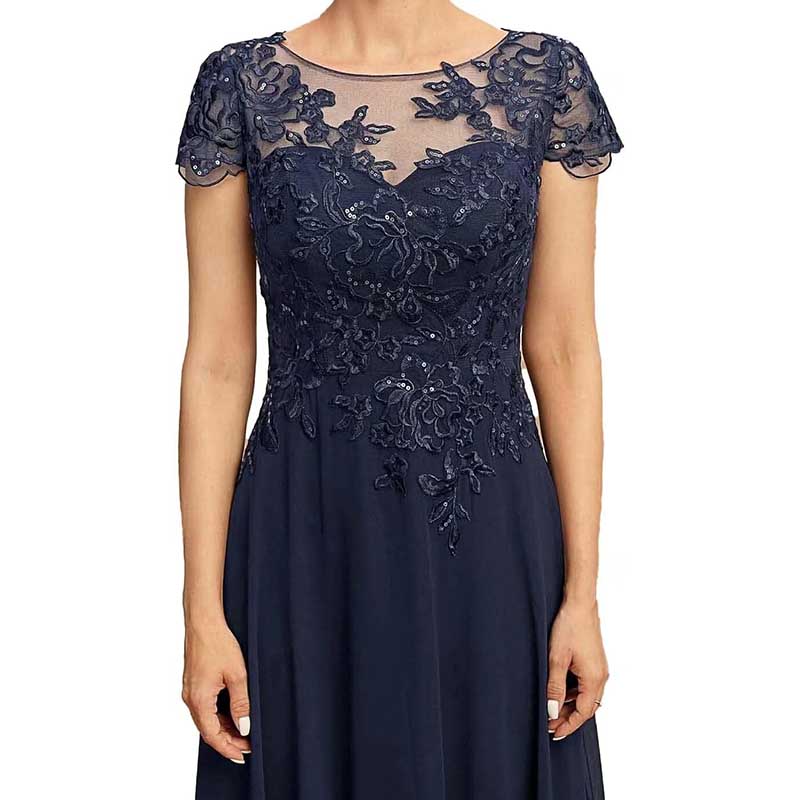 Mother of The Bride Dresses Tea Length Lace Formal Dresses