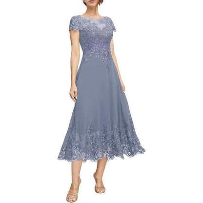 Mother of The Bride Dresses Tea Length Lace Formal Dresses