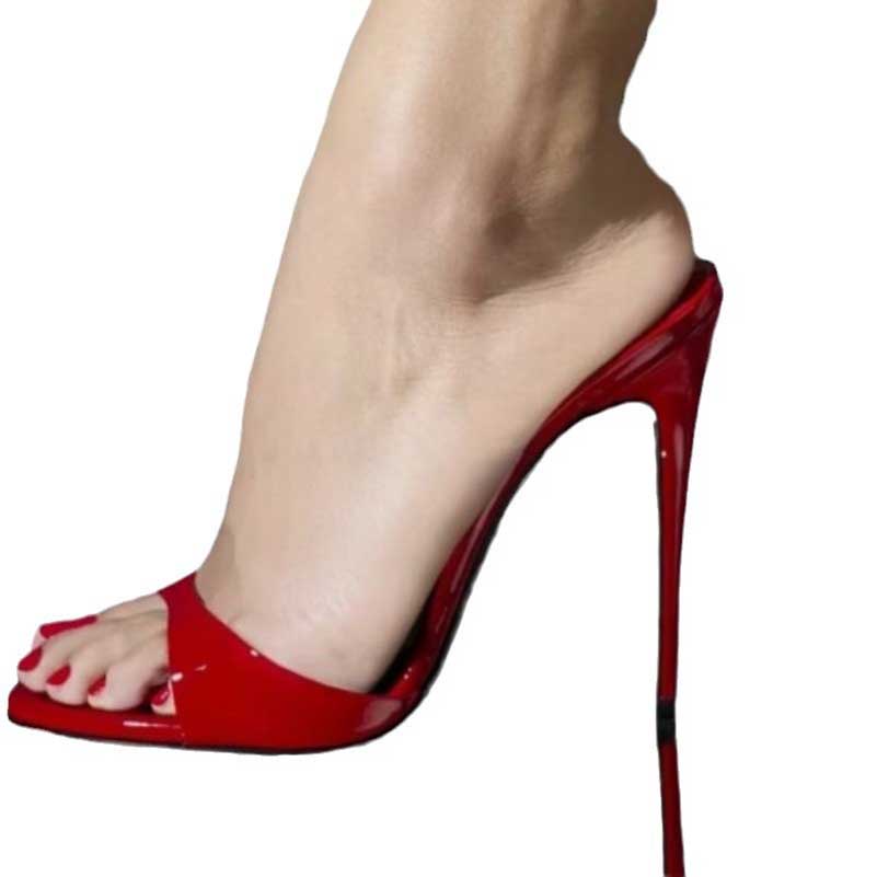Backless Heels Pointed Toe Slip-on Mules Sandals