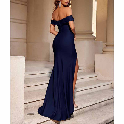 Off The Shoulder Mermaid Split Long Evening Dresses