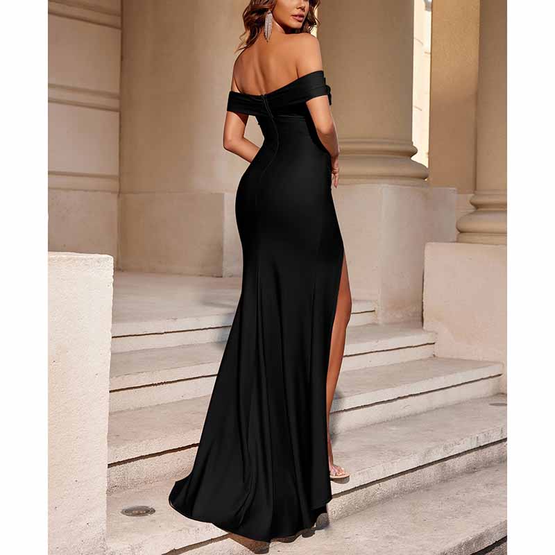 Off The Shoulder Mermaid Split Long Evening Dresses