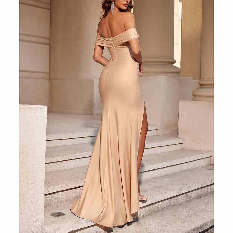 Off The Shoulder Mermaid Split Long Evening Dresses