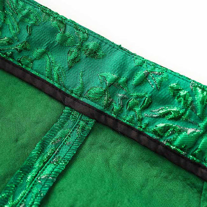 3D Embroidered Pantsuit Formal Stage Performance Event Suit Green