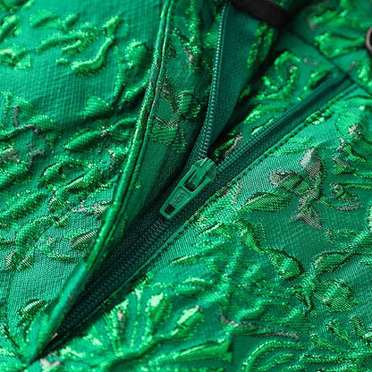 3D Embroidered Pantsuit Formal Stage Performance Event Suit Green