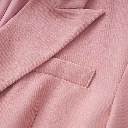 Women's Pink & Brown Pantsuit with Belt | Formal Event Suit