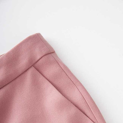 Women's Pink & Brown Pantsuit with Belt | Formal Event Suit