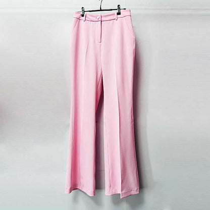 Women's Pink One-Button Pantsuit | Blazer & Trousers Set