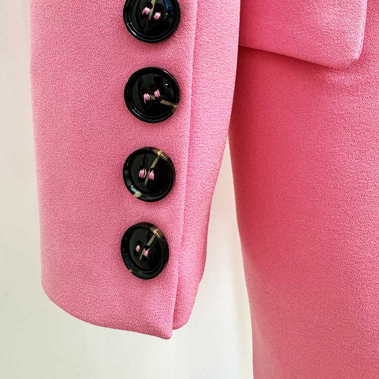 One Button Pantsuit Pink Formal Event Suit