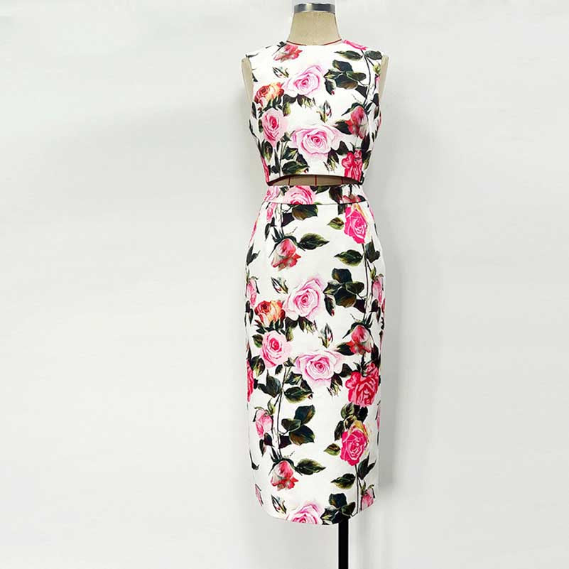 Women’s Floral Skirtsuit for Weddings & Parties