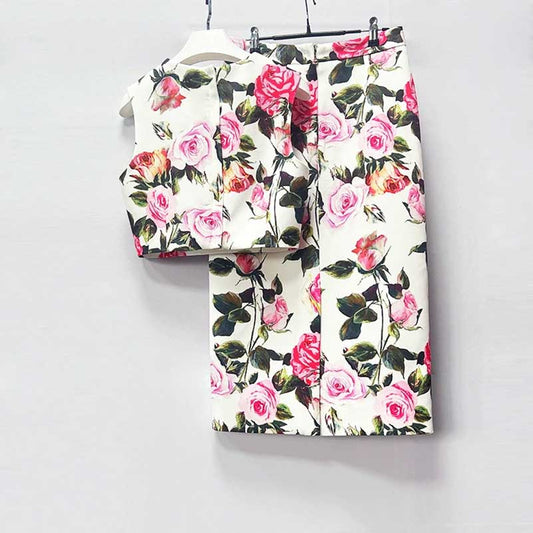 Women’s Floral Skirtsuit for Weddings & Parties
