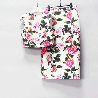 Women’s Floral Skirtsuit for Weddings & Parties