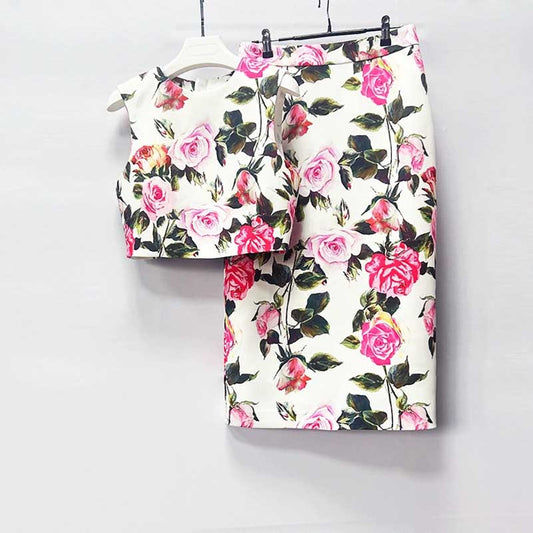 Women’s Floral Skirtsuit for Weddings & Parties