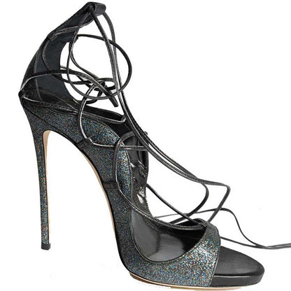 Womens Heeled Stiletto Strap Sandals Party Shoes