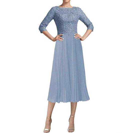 Lace Mother of The Bride Dresses Tea Length Event Dresses