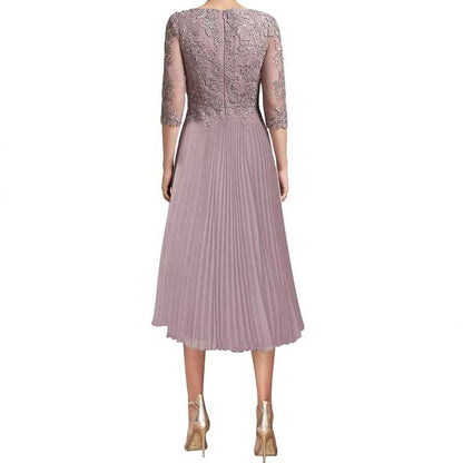 Lace Mother of The Bride Dresses Tea Length Event Dresses