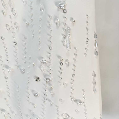 Hand-Beaded Short Dress White Mini Dress