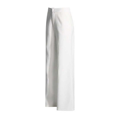 Wide-Leg Wedding Pantsuit in White Rose-appliques