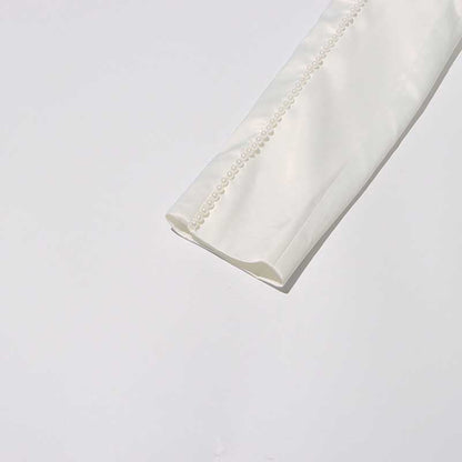 Wedding Suit Flower Pearls Detail Slim Fit Suit
