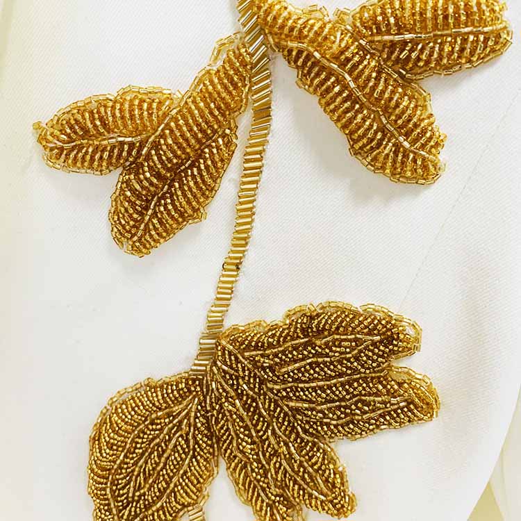 Beaded Pantsuit for Women | One-Button Blazer & Trousers